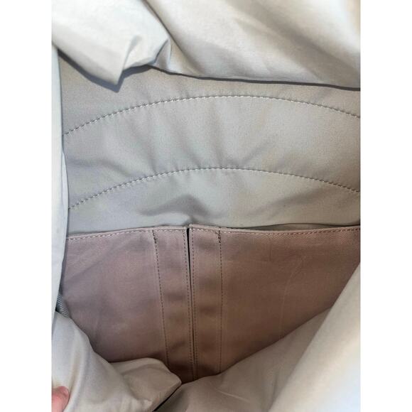 NWOT DAY OWL Unisex Recycled Backpack Pro Slim 14” Laptop Beige/Pink Canvas - Picture 6 of 15